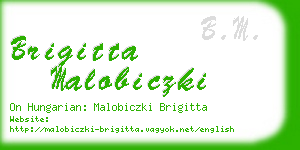 brigitta malobiczki business card